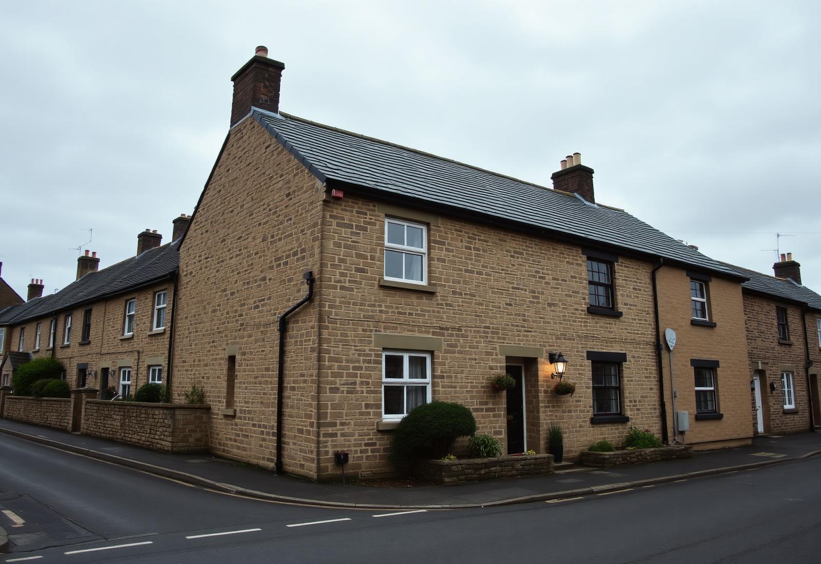 Traditional stone terrace exterior in Blackburn